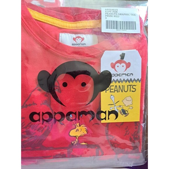 Appaman x Peanuts Woodstock Kids Prize Red Long Sleeve T-Shirt New NWT Size 8 - Picture 4 of 5